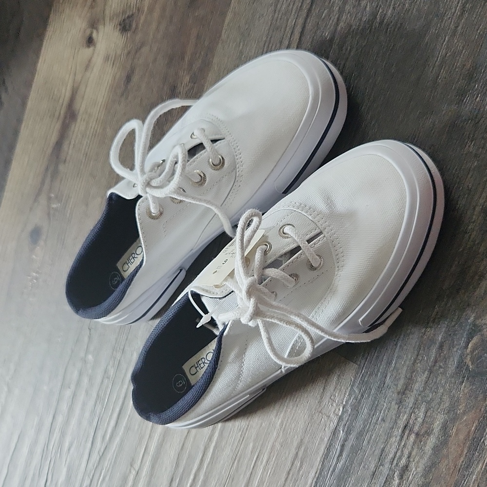 Women's CHEROKEE white & navy mule/sneaker/shoe size 6